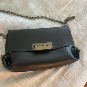 Zac Posen leather 2in 1 clutch/shoulder purse with chain